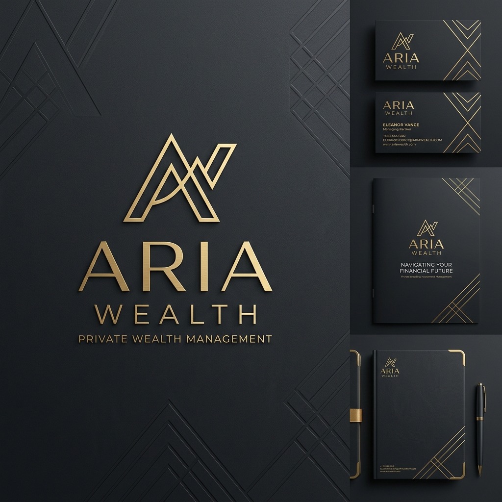 Aria FinTech Branding Mockup