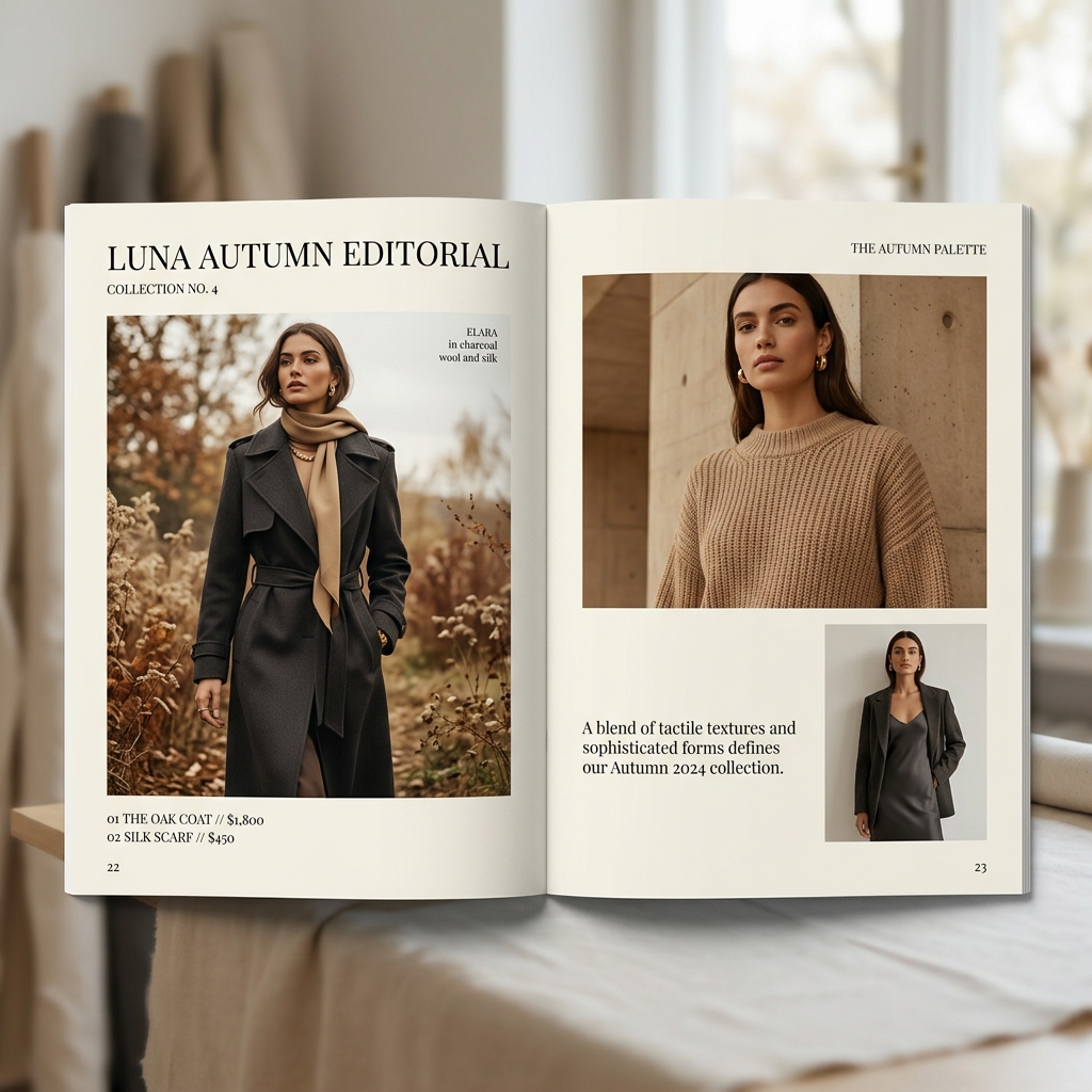 Luna Apparel Editorial Lookbook Design